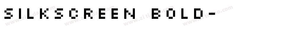 Silkscreen Bold字体转换
